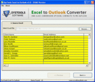 Convert Excel to Outlook screenshot